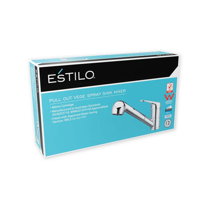 Estilo Pull Out Vege Spray Sink Mixer - 40mm Cartridge