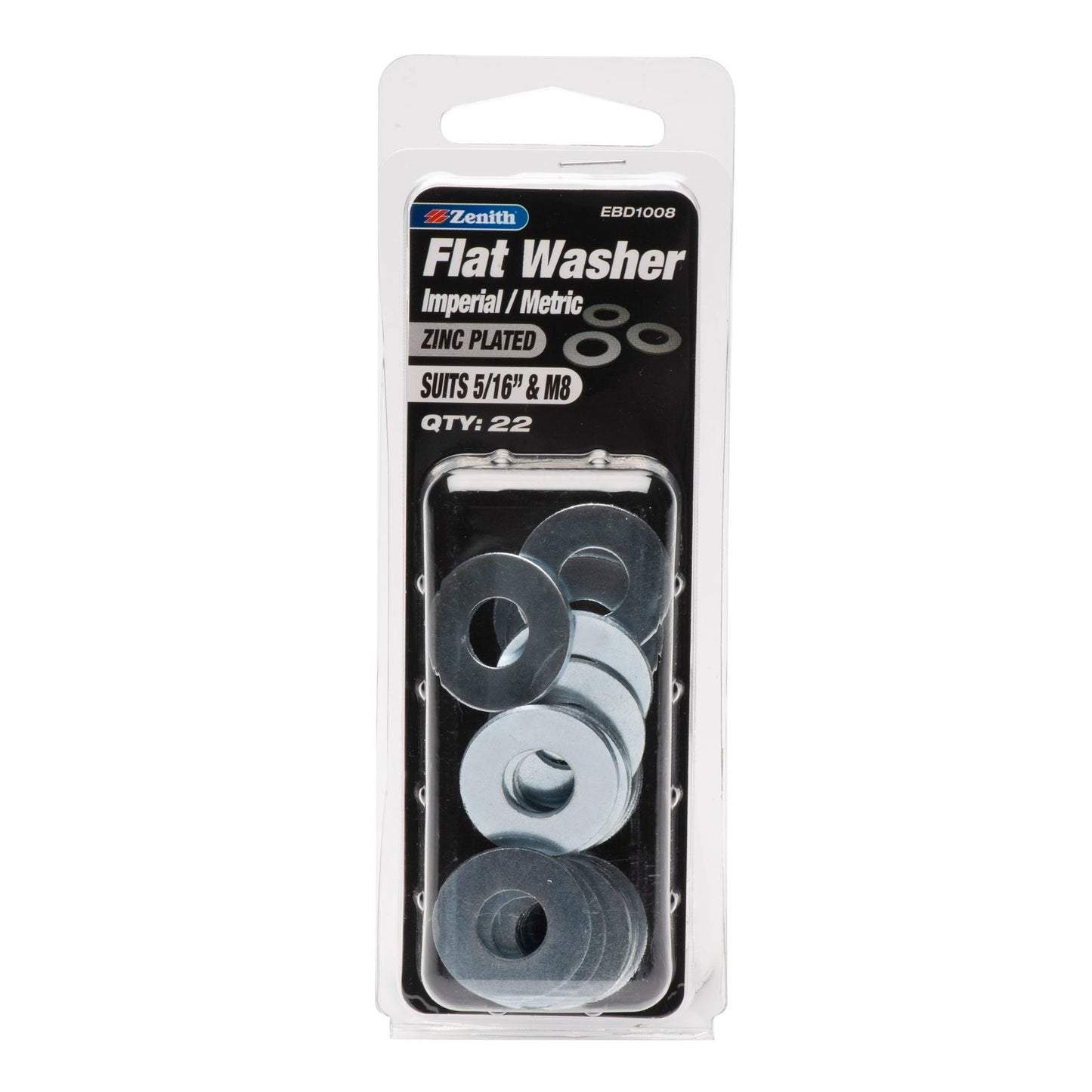 Zenith Flat Washer - 5/16" - 22 Pack