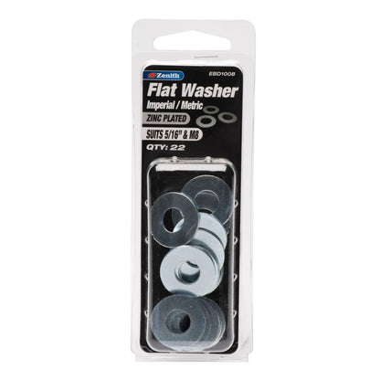 Zenith Flat Washer - 5/16" - 22 Pack