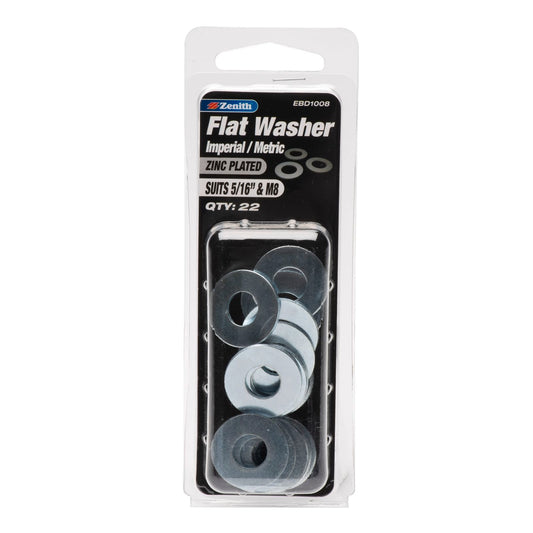 Zenith Flat Washer - 5/16" - 22 Pack