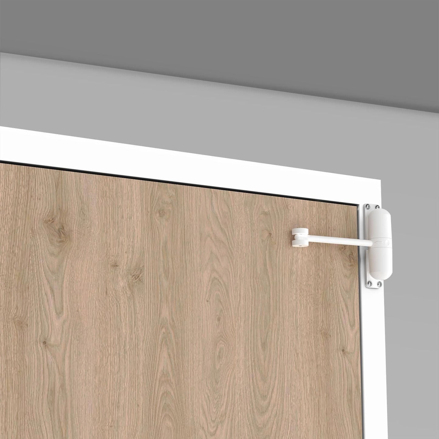 Rolltrak White Automatic Door Closer - 68kg
