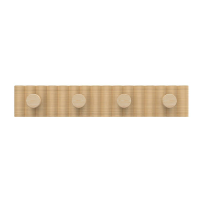Mode Timber Hook Rack - 4 Hooks - 450 x 77mm