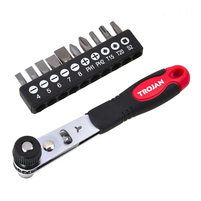 Trojan Ratchet Screwdriver Set - 11 Piece - 82 x 30 x 183mm