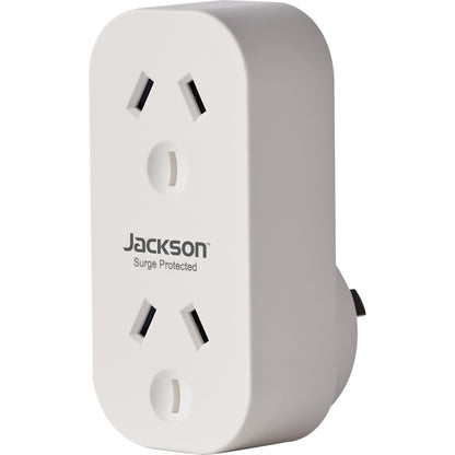 Jackson Surge Protected Double Adaptor - Vertical Style each
