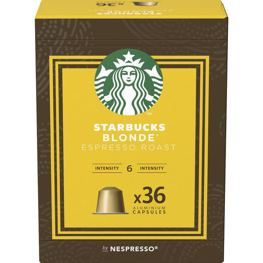 Starbucks by Nespresso Blonde Espresso Roast Coffee Pods Capsules 36 Pack