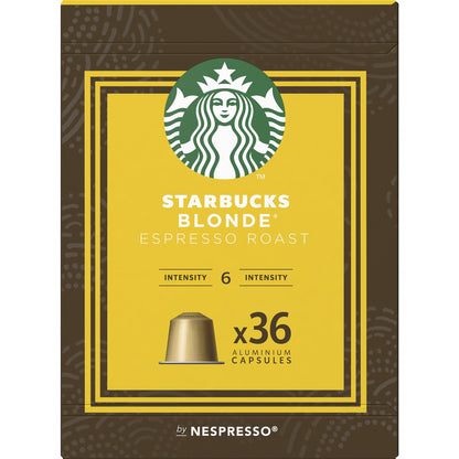Starbucks by Nespresso Blonde Espresso Roast Coffee Pods Capsules 36 Pack