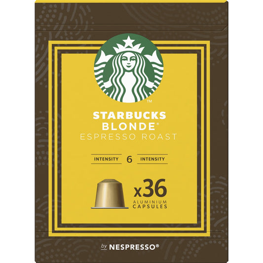 Starbucks by Nespresso Blonde Espresso Roast Coffee Pods Capsules 36 Pack