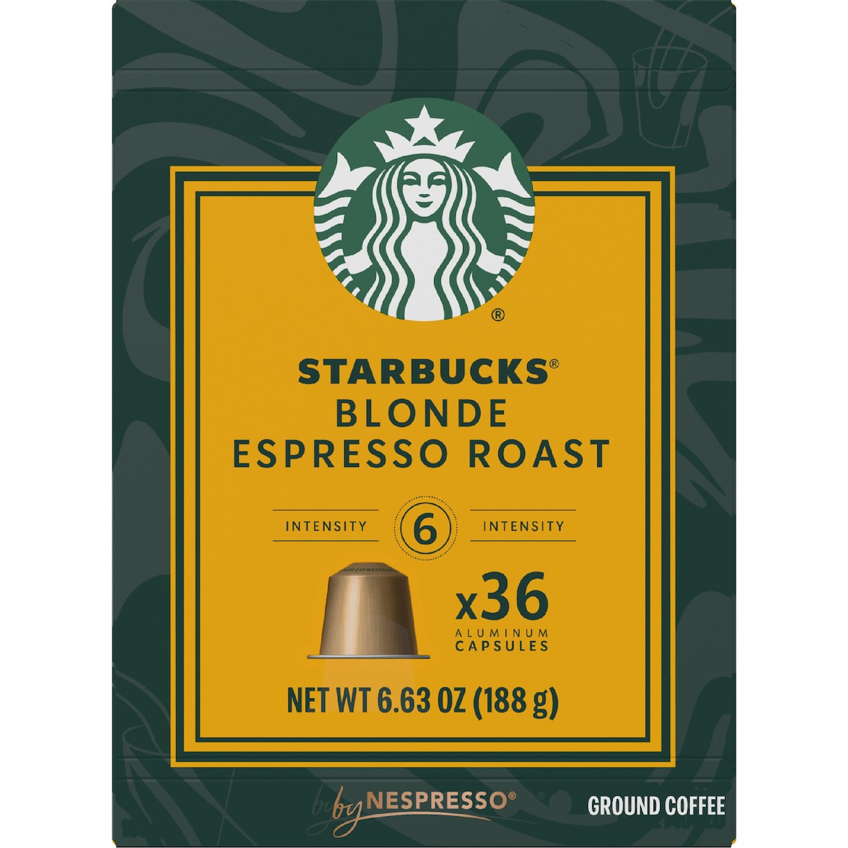Starbucks By Nespresso Blonde Espresso Roast Coffee Pods 36 Pack