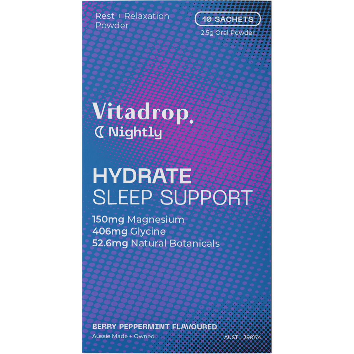 Vitadrop Hydrate Sleep Support Berry Peppermint 10 Pack