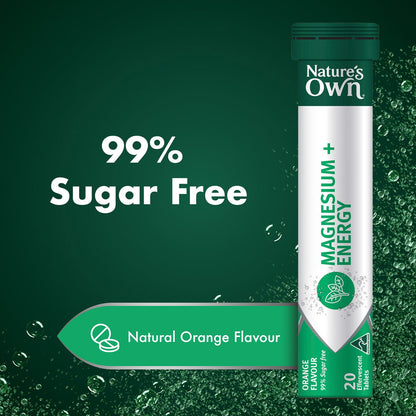 Natures Own Magnesium+ Energy Effervescent With B Vitamins & Caffeine 20 pack