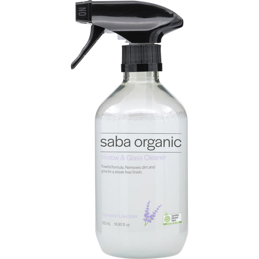 Saba Organics Window & Glass Cleaner Tasmanian Lavender 500ml