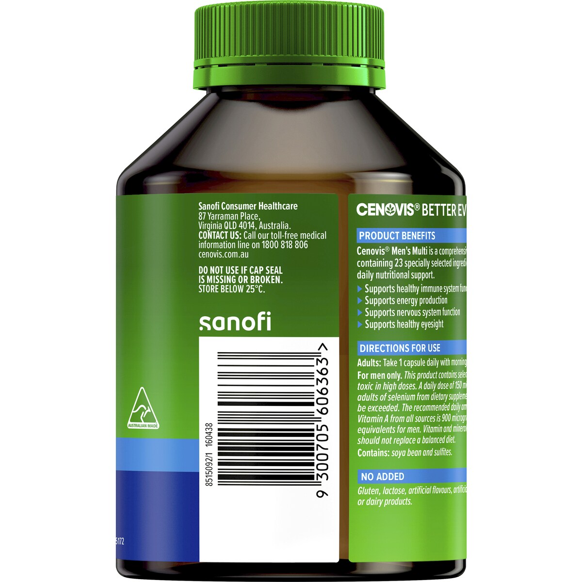 Cenovis Mens Once Daily Multivitamin Capsules 100 pack