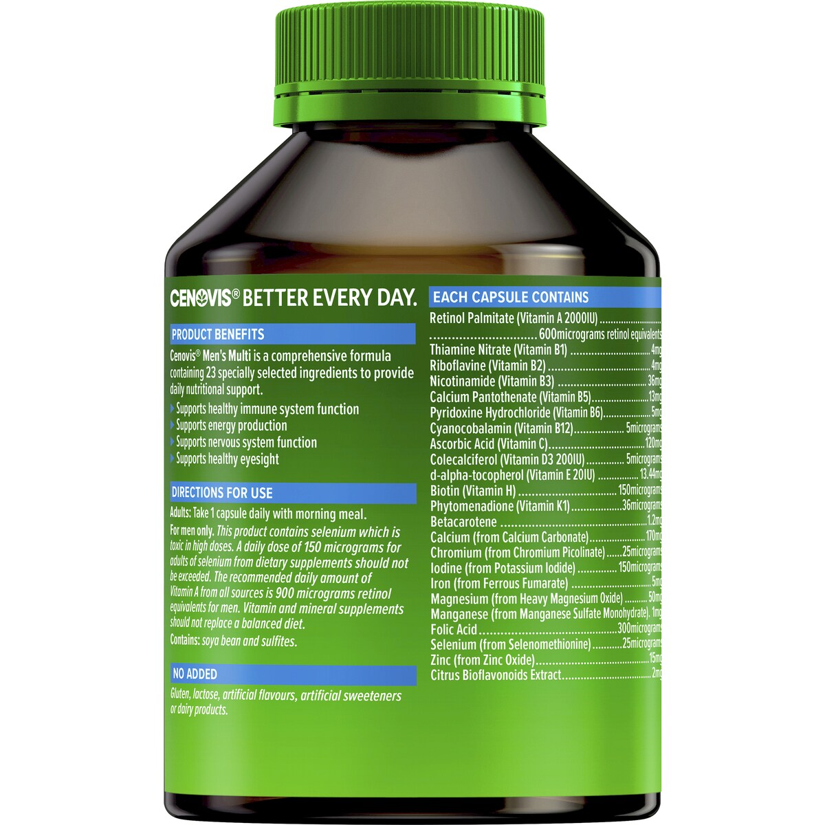 Cenovis Mens Once Daily Multivitamin Capsules 100 pack