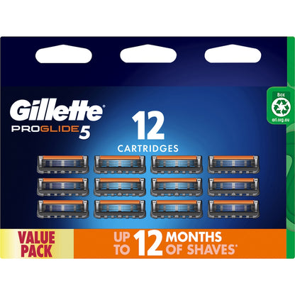 Gillette Proglide Razor Blades Replacement Cartridges 12 Pack