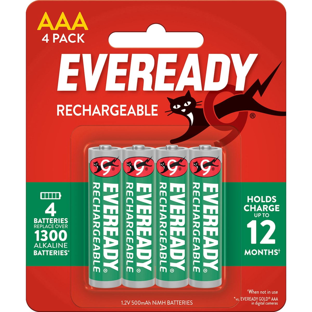 Eveready Rechargeable Aaa Batteries 4 Pack