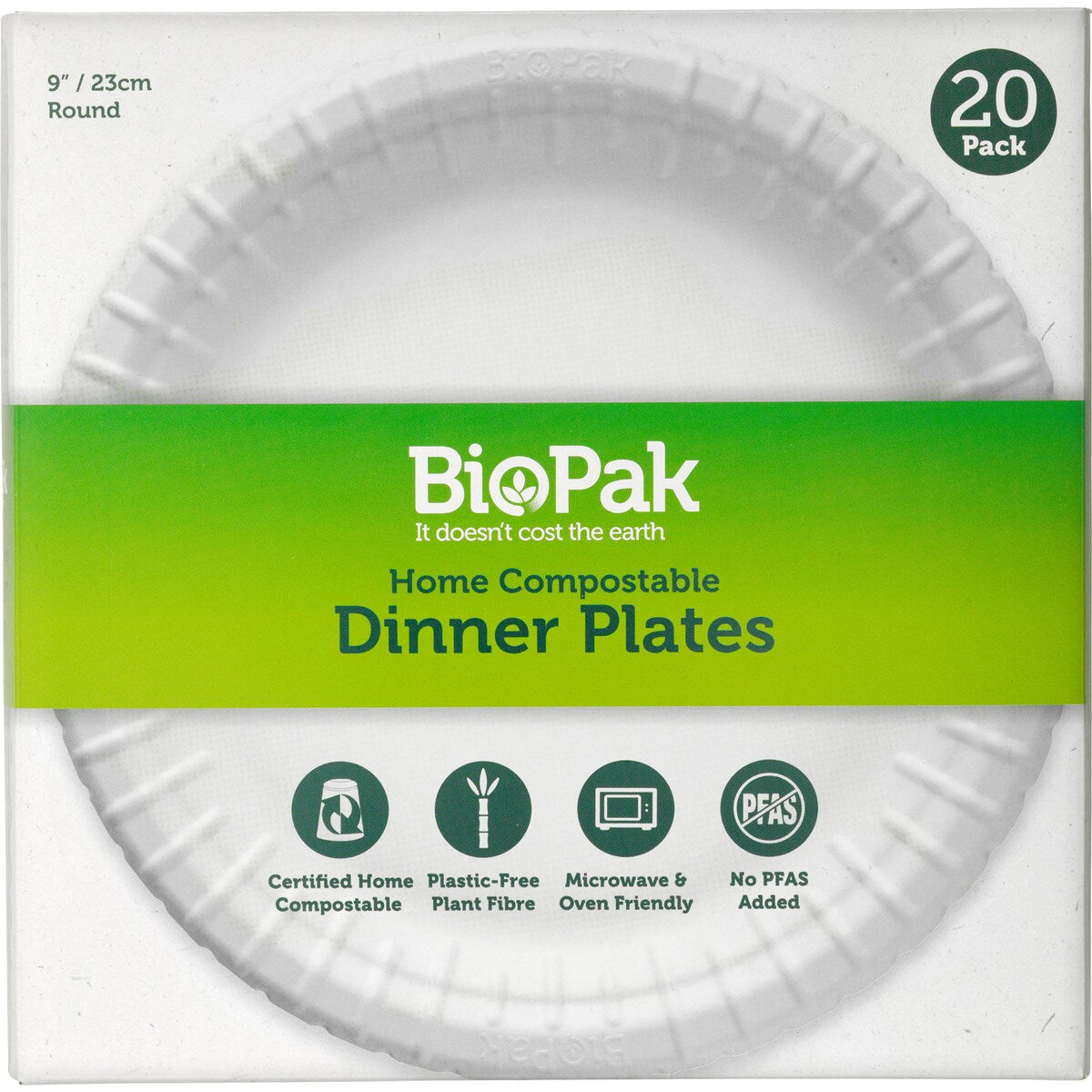 Biopak Dinner Plates Dinner Plates 23cm 20 Pack