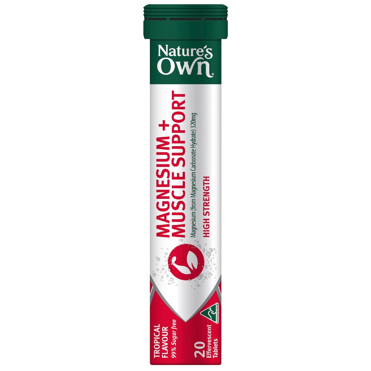 Natures Own Magnesium+ Muscle Effervescent With High Strength Magnesium 20 Pack