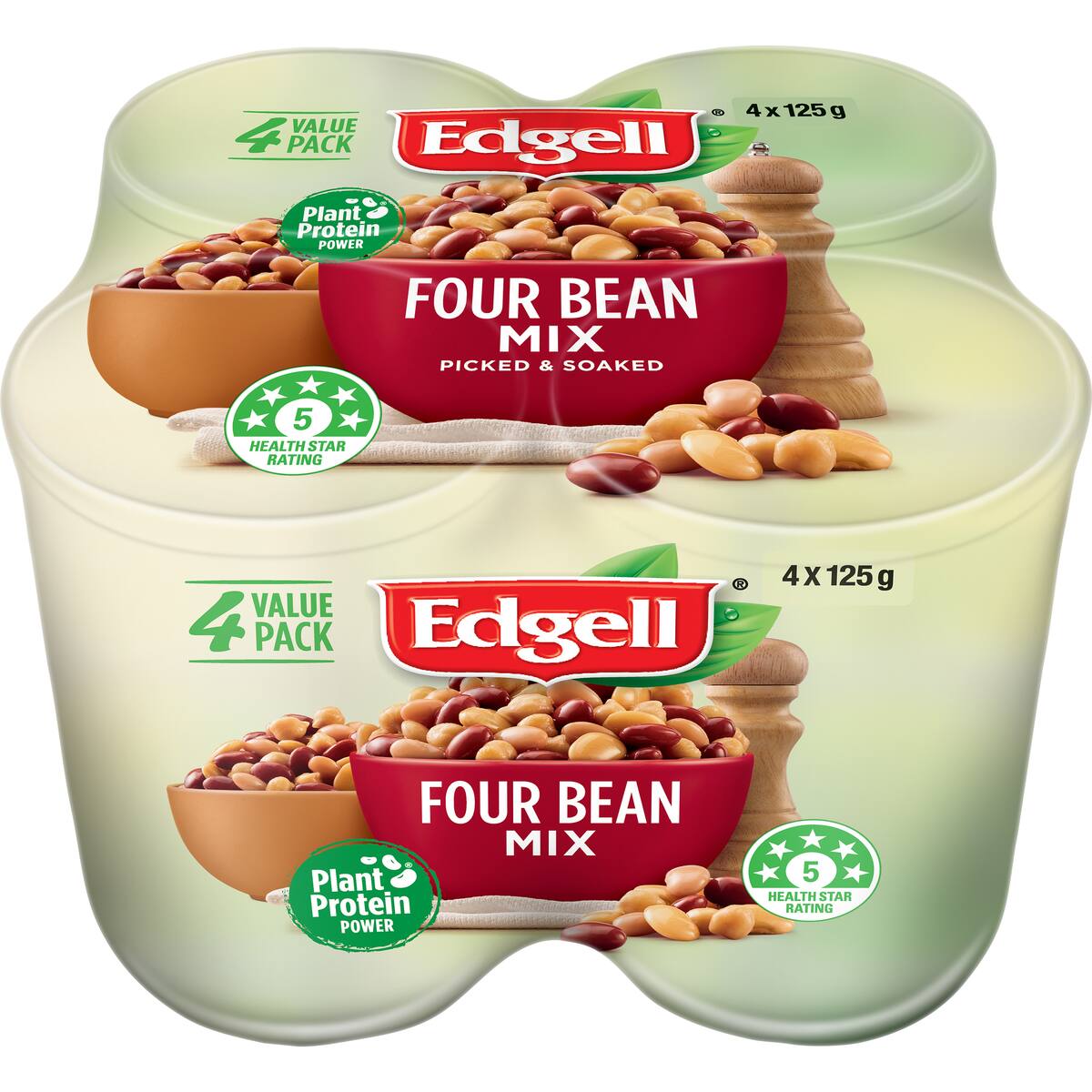 Edgell Four Bean Mix 125g X 4 Pack