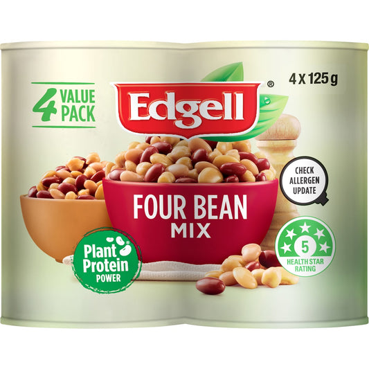 Edgell Four Bean Mix 125g X 4 Pack