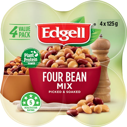 Edgell Four Bean Mix 125g X 4 Pack