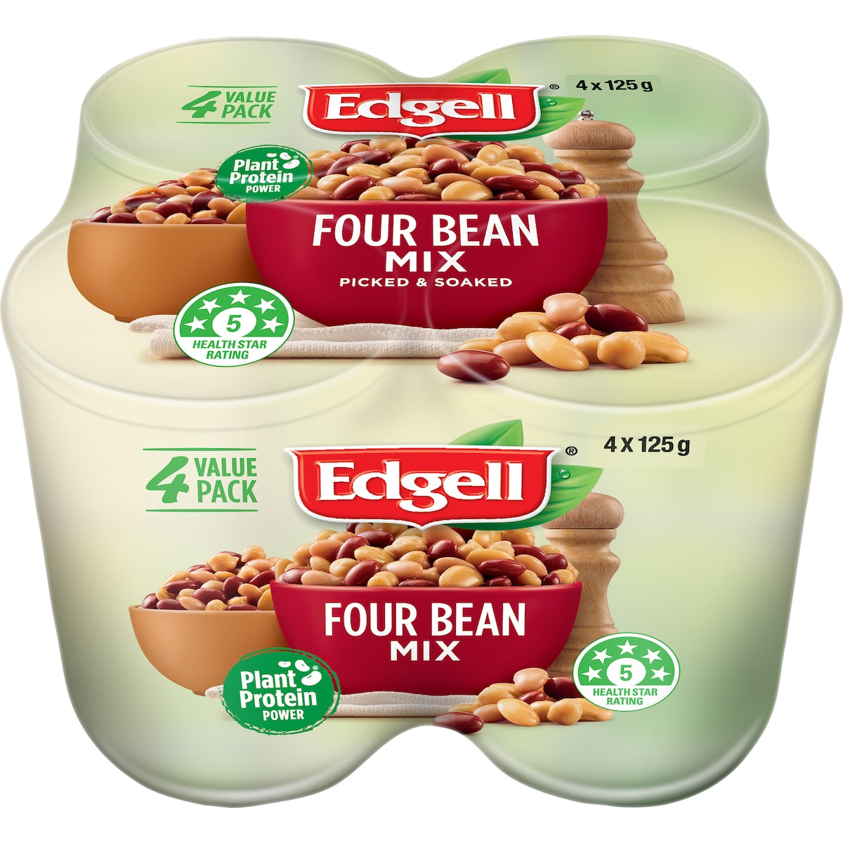 Edgell Four Bean Mix 125g X 4 Pack