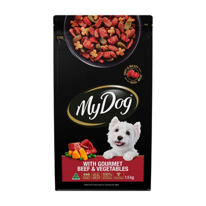 My Dog With Gourmet Beef And Roast Vegetable Flavour Dry Dog Food - 1.5kg