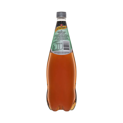 Schweppes Zero Sugar assic Mixers Dry Ginger Ale Soft Drink Bottle - 1.1L