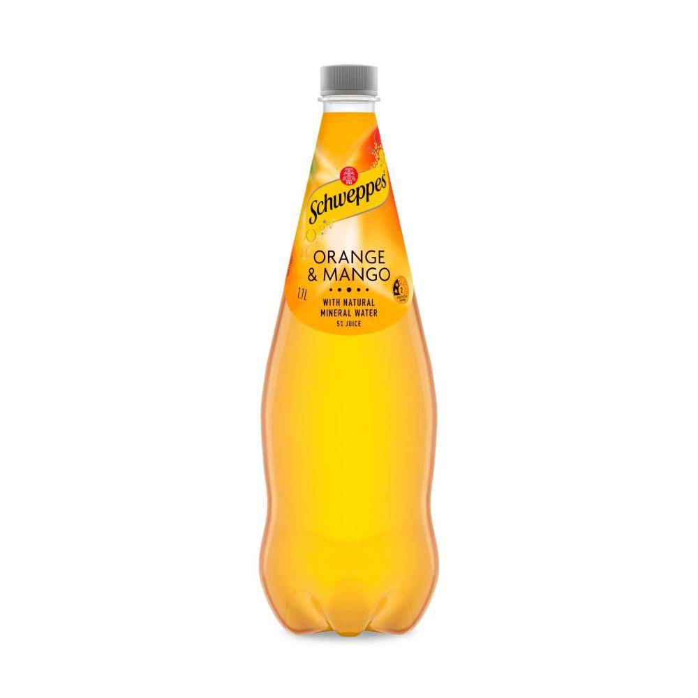 Schweppes Orange Mango Natural Mineral Water Bottle - 1.1L