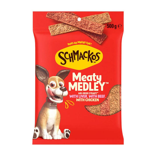 Schmackos Strapz Dog Treats Variety Pack - 500g