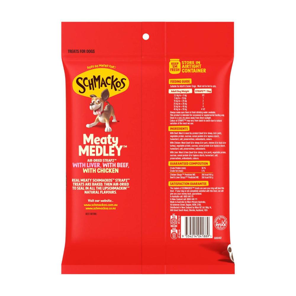 Schmackos Strapz Dog Treats Variety Pack - 500g