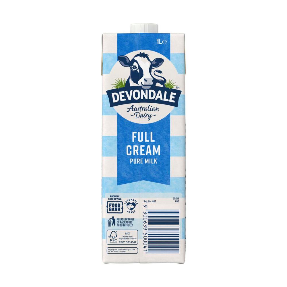 Devondale Full Cream Long Life Milk - 1L
