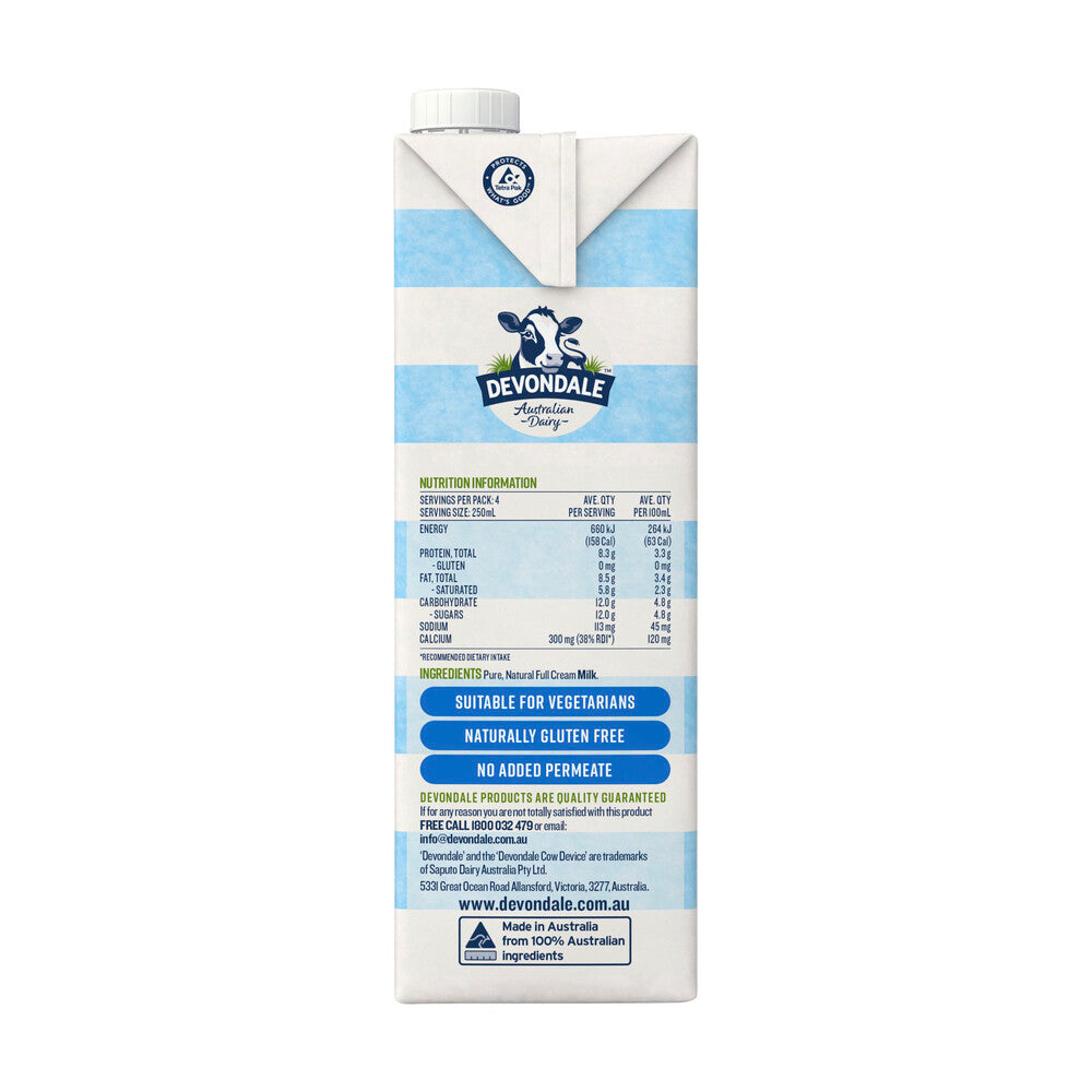 Devondale Full Cream Long Life Milk - 1L