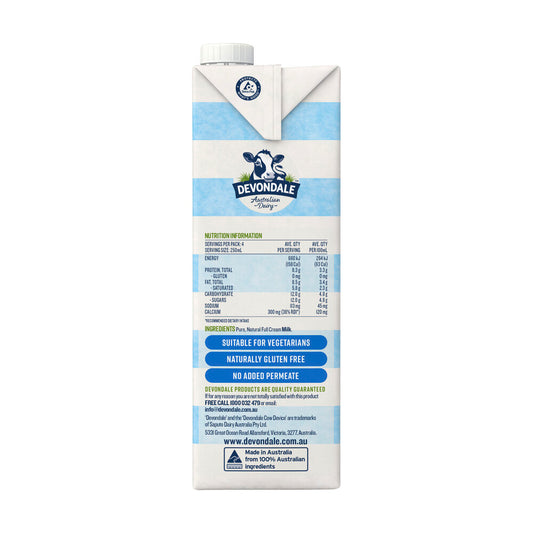 Devondale Full Cream Long Life Milk - 1L