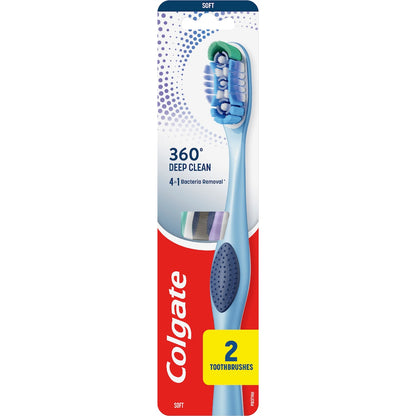 Colgate 360 Deep Clean Toothbrush Soft Value 2 Pack