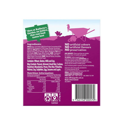 Rafferty's Garden Apple & Raspberry Snack Bars with Real Fruit Baby Food Snack 12+ Months - 128g