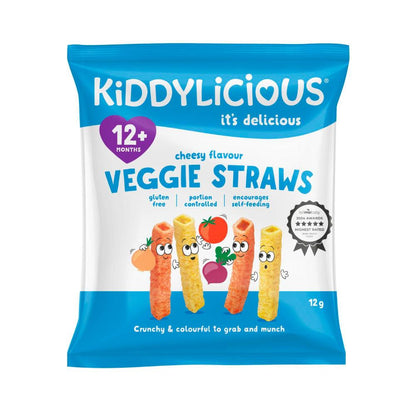 Kiddylicious Veggie Straws Cheesy Flavour - 12g