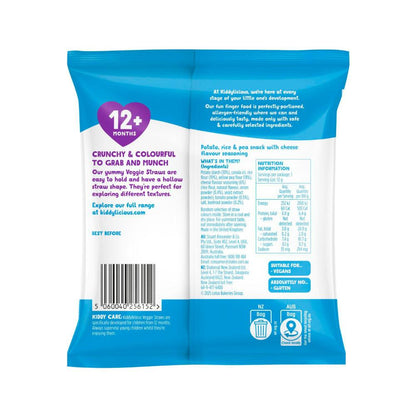 Kiddylicious Veggie Straws Cheesy Flavour - 12g