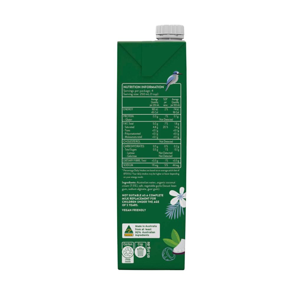 Australia's Own Unsweetened Organic Coconut Milk - 1L