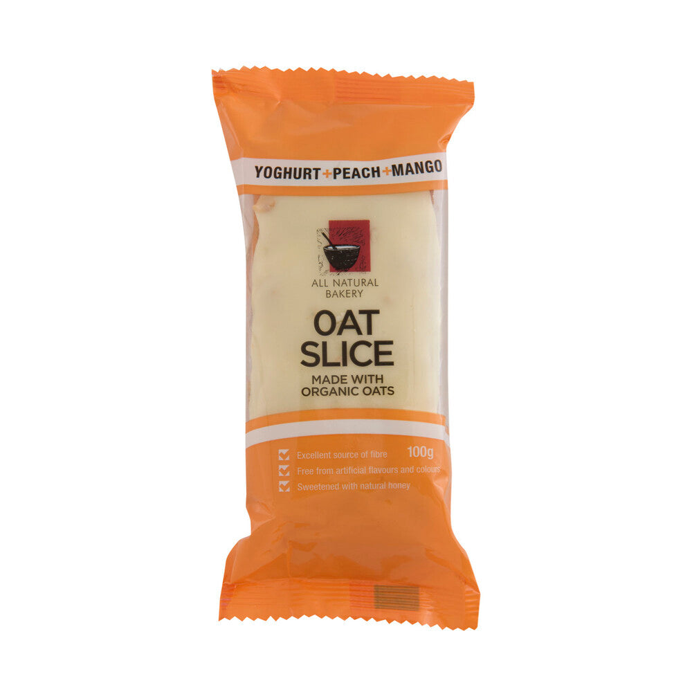 All Natural Bakery Yoghurt, Peach & Mango Oat Slice - 100g
