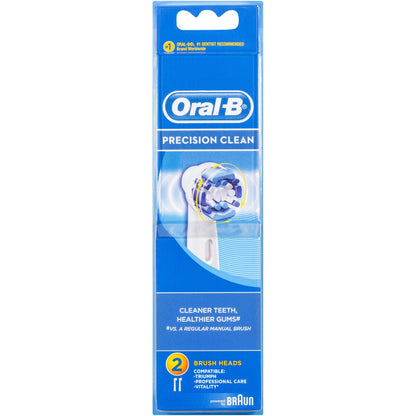 Oral-b Precision Clean White Electric Toothbrush Refills 2 Pack