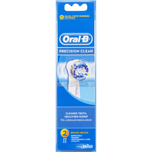 Oral-b Precision Clean White Electric Toothbrush Refills 2 Pack