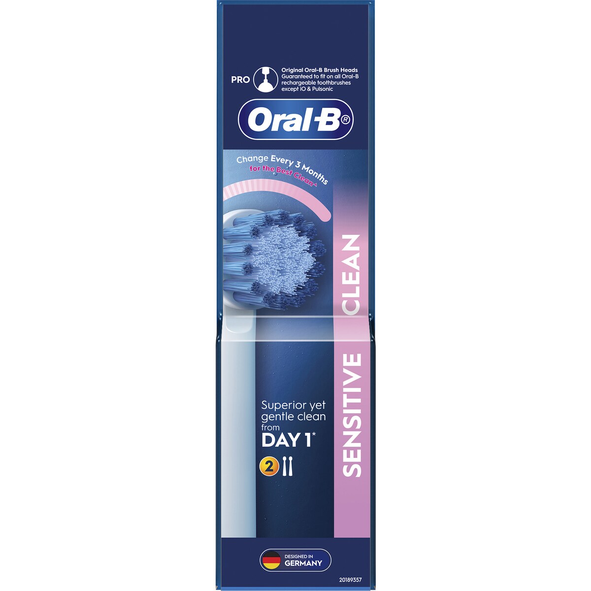 Oral-b Sensitive Clean White Electric Toothbrush Refills 2 Pack