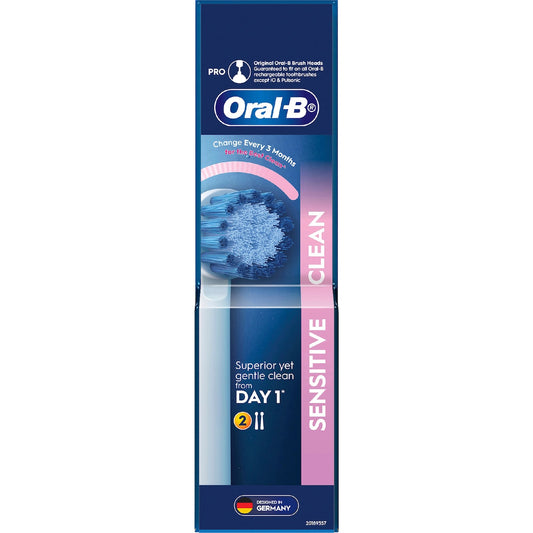 Oral-b Sensitive Clean Electric Toothbrush Replacement Heads 2 Pack