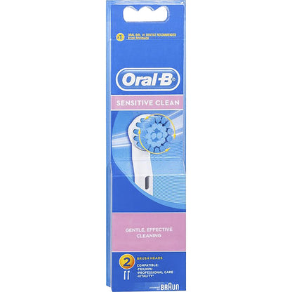 Oral-b Sensitive Clean Electric Toothbrush Replacement Heads 2 Pack