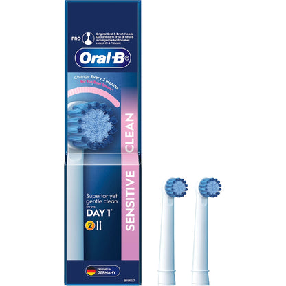 Oral-b Sensitive Clean Electric Toothbrush Replacement Heads 2 Pack
