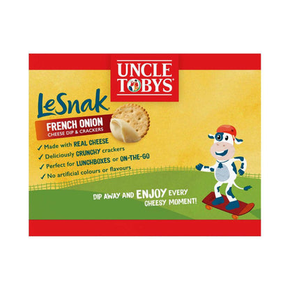 Une Tobys Le Snak Cheese Dip And Crackers French Onion Kids Lunchbox - 132g