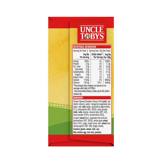 Une Tobys Le Snak Cheese Dip And Crackers French Onion Kids Lunchbox - 132g