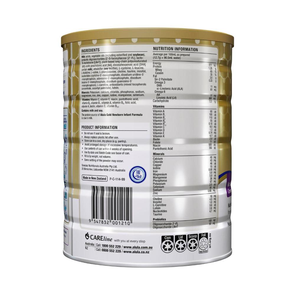 Alula Gold Newborn 0-6 Months Infant Formula - 900g