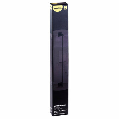 Mondella 620mm Matte Black Rococo Towel Rail - Durable Metal Construction