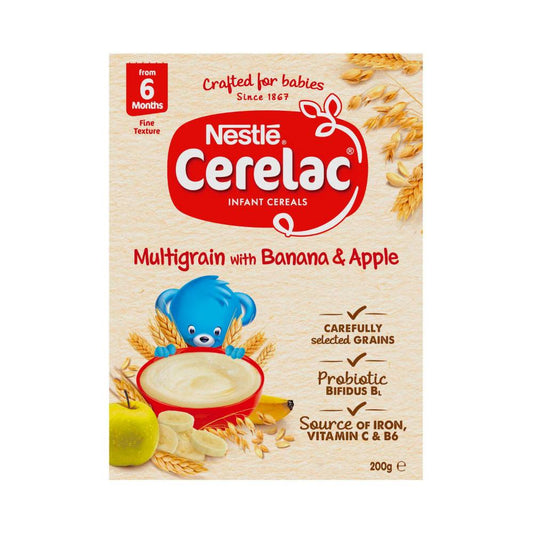 Nestle Cerelac Infant Cereal Multigrain With Banana & Apple Baby Food - 200g
